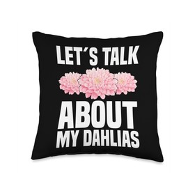 Pink Dahlias Flower Seeds for Planting Black Dahlias Throw Pillow