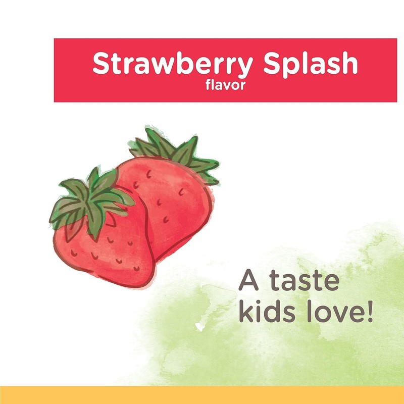 Burt’s Bees Kids Toothpaste, Strawberry Flavor, with Fluoride, Strawberry Splash,