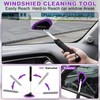 Viewsun Windshield Cleaner Tool, 17Pcs Purple Car Interior Cleaning Kit,