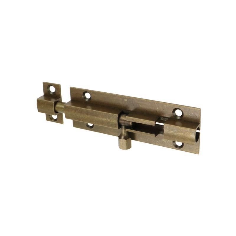 Quluxe 3 Inch Solid Cast Brass Barrel Bolt, Antique Brass