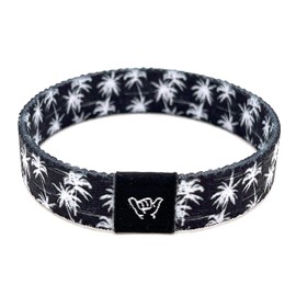 Hang Loose Bands - Coastal Surfer Beach Bracelet for Men, Women & Teens - Comfy Summer - Boho Reversible Wristband- Frosted Palms| Small: 6.5" (most common fitting size)