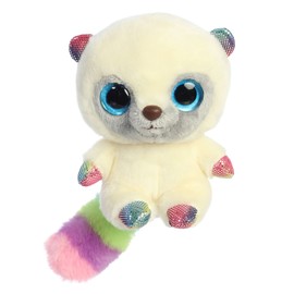 Aurora® Vibrant Yoohoo® Rainbow Yoohoo® Peluche - Exhibición llamativa - Cuteness caprichosa - café 5 Pulgadas