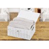 Arpan Small Resin Woven Storage Basket Box With Lid &