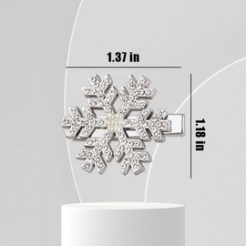 Snowflake Hair Clips with Pearl Hair Clip for Girls Women Rhinestone Barrettes for Women Girls Christmas Hair Accessories for Girls Women Cute Christmas Hair Clips Bulk Mini Rhinestone Hair Clips 6PCS