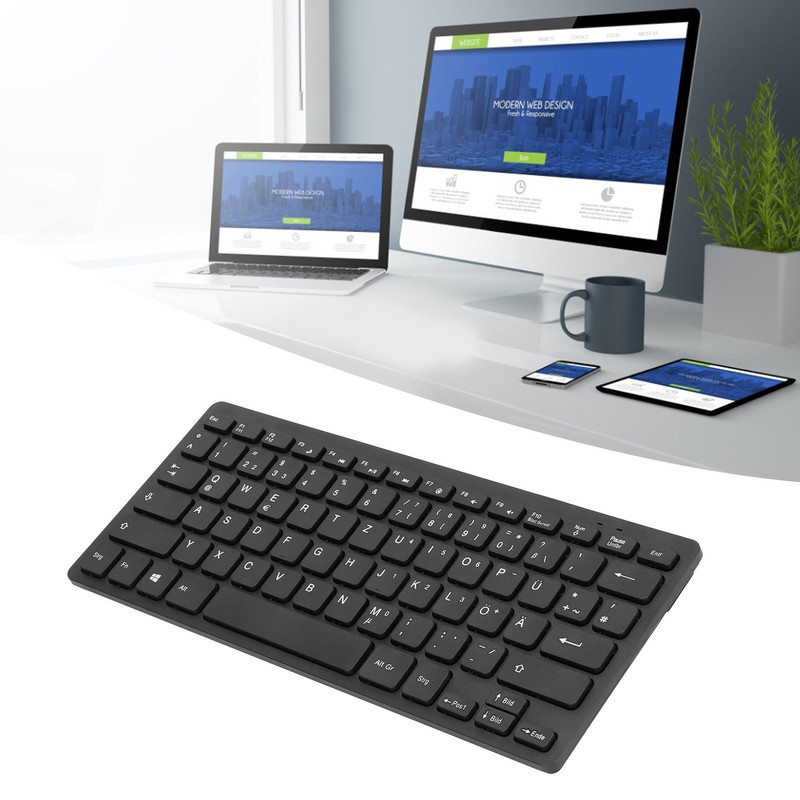 Computer Keyboards Ergonomic Design UltraThin Mini Durable Wired 78 Keys