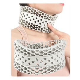 LANYANZI Cervical Collar Brace, Silicone Cervical Collar, Breathable Adjustable Neck for Neck Pain and Support, Keep Vertebrae Stable and Aligned (21-3.4 Inch) Gray