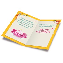 Prime Greetings Birthday Card For Her, Made in America, Eco-Friendly, Thick Card Stock with Premium Envelope 5in x 7.75in, Packaged in Protective Mailer