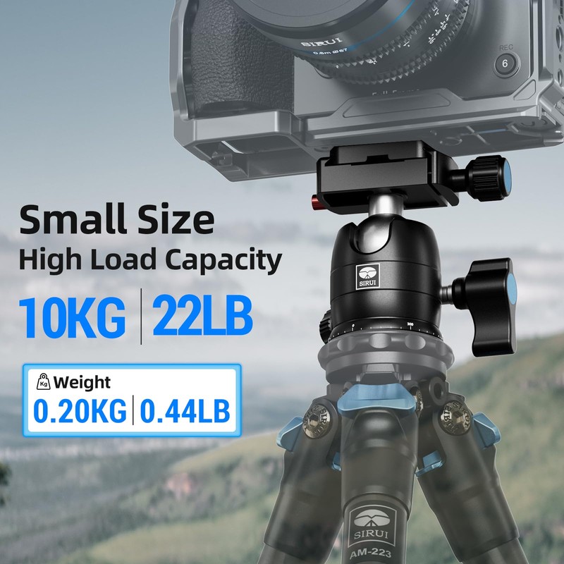 SIRUI Tripod Ball Head, 360 Degree Rotating Panoramic Ball Head
