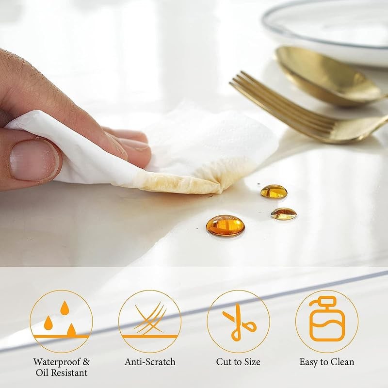 Deep Dream 2.0mm Thick 54 Inches Clear Round Table Protector,