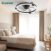 Ensenior 20'' Low Profile Ceiling Fans with Lights and Remote,