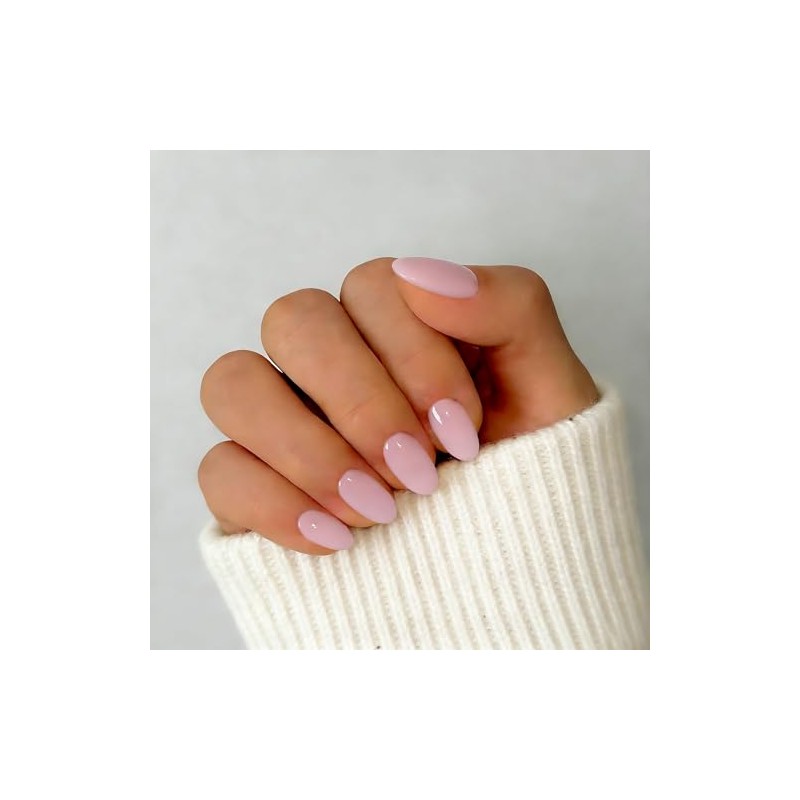 SXVME Uñas postizas cortas de gel suave, 32 piezas, 16