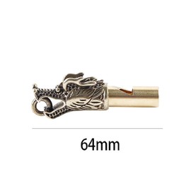 Handmade Brass Dragon Head Whistle Keychain, Outdoor Emergency Whistle Strong Loud Whistle Car Keys Chains Pendants for Men Women