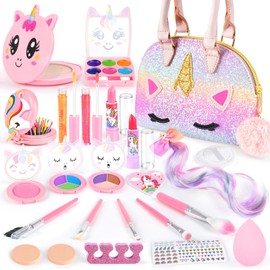 Makeup Set, Girls, Makeup Set, Toys, Children, Makeup Set, Elementary School, Children, Makeup Set, 6, 7, 8, 9, 10, 11, 12, 13 Years Old Girls, Birthday Gift, Crossbody Cosmetic Bag, Christmas Gift