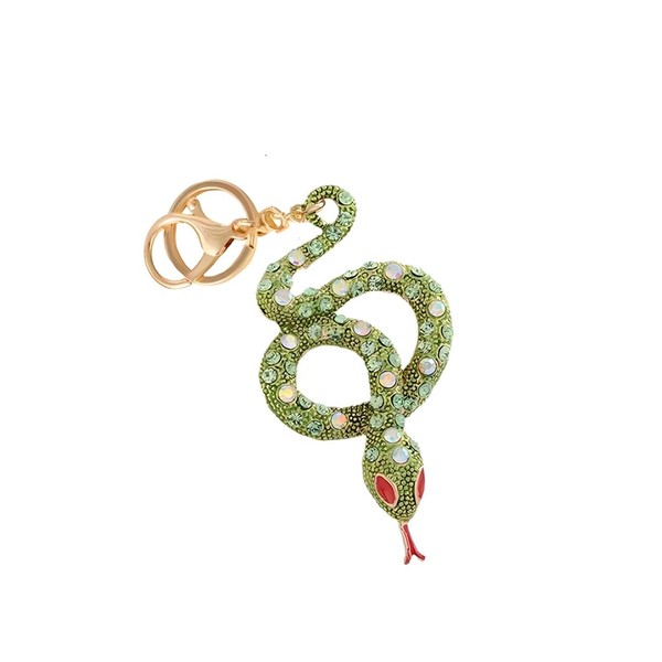 ARFUKA Rhinestone Keyring Sparkling Crystal Keychain Snake Design Car Key