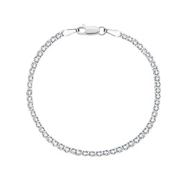Savlano 925 Sterling Silver 2MM Bismark Chain Mesh Link Anklet for Women Comes in 9"-10" inches with Gift Box - Made in Italy