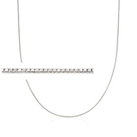Ross-Simons Italian 1mm Sterling Silver Box-Chain Necklace. 20 inches