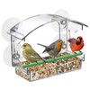 Clear Window Bird Feeder with 4 Strong Suction Cups, Removable