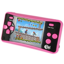 X-JOYKIDS Portable Handheld Games for Kids Built in 182 Classic Retro Video Games 2.5" LCD Screen Game Console TV Output Arcade Gaming Player System Birthday for Your Boys Girls (Rose Red)