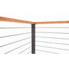 Senmit Cable Railing Corner Post Fascia Mount-Stainless Steel Square Weldless