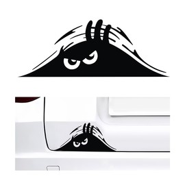 JNNJ Car Cartoon Sticker, Monster Eyes Car Sticker, Peeking Elf Car Sticker, Waterproof Car Sticker, 3D Funny Peeking Monster Cartoon Car Sticker, Vinyl Badge Emblem (Black2)