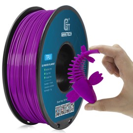 GEEETECH Purple TPU Filament 1.75mm Flexible 3D Printer Filament 95A Soft 3D Printing Filament 1Kg(2.2lbs), High Accuracy +/-0.02mm, Fits for Most 3D Printer, TPU Purple