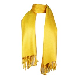 Premium Pashmina Shawl Wrap Scarf - Golden Yellow