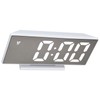 Digital Alarm Clock LED Mirror Screen USB Charging Automatic Dimming
