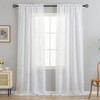 VOILYBIRD Short Curtains for Kitchen Window Linen Texture Curtains Farmhouse