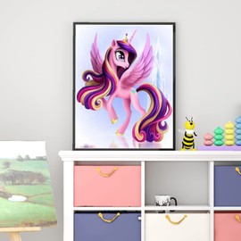 CAYUDEN Children's Diamond Painting, 5D Diamond Painting Pictures, DIY Unicorn Diamond Painting, Adults, Children, 30 x 40 cm, Full Drill Diamond, 5D Unicorn Diamond Painting Set for Children, Adults