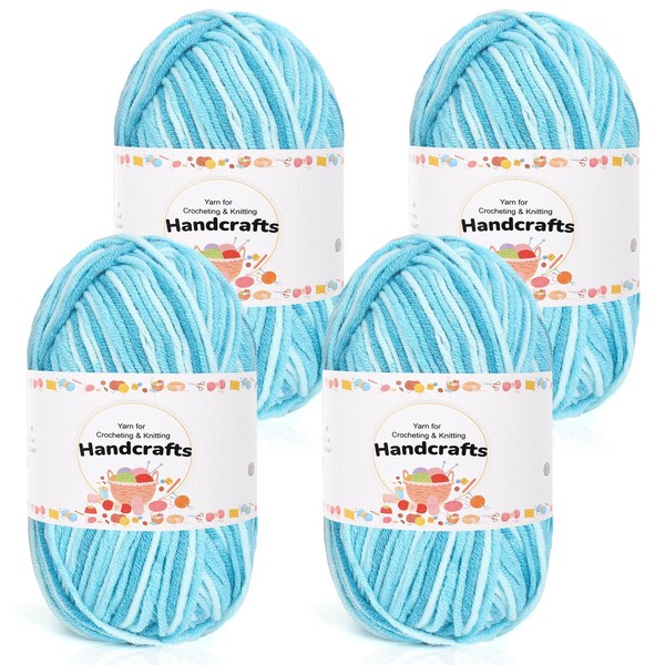 Aeelike 200 g (4 x 50 g) Colour Gradient Yarn,