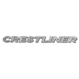 Crestliner Boat Logo Decal 2099273 | Silver Black Sticker