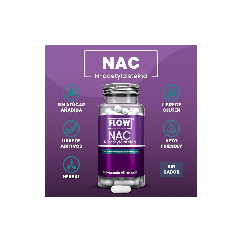 NAC N-acetilcistena - 60 Cpsulas de 600 mg cu -