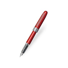 PLATINUM Plaisir PGB-1000#70 Fountain Pen/Nib Size F Fine/Colour: Red/Handmade/Plastic Packaging/Fountain Pen