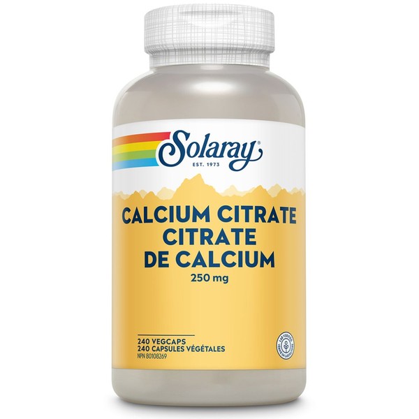 Solaray Calcium Citrate 250mg, 240 Vegetable Capsules