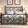 VECELO Queen Size Metal Platform Bed Frame with headboard and