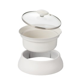 Elecom HAC-IHC01WH IH Cooking Heater, Dedicated Deep Pot, Plate Only, Water Capacity Approx. 0.3 gal (1.5 L) HOTDISH Cocotte LiFERE White