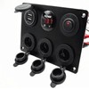 Riloer 12 V Car Control Switch Panel Voltmeter Dual USB