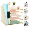 AUPSEN Desk Organizer with File Holder, 5 Trays Paper Letter