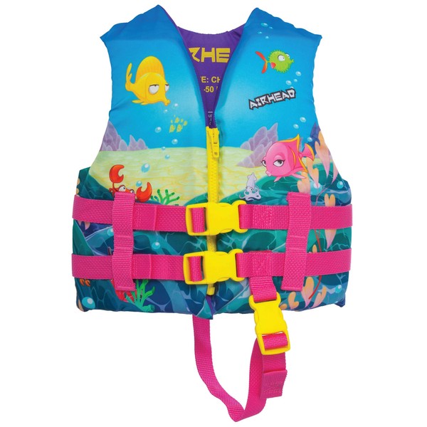 Airhead Treasure Infant and Child Life Vest, USCG Approved Infant 0-30lbs, Child 30-50lbs