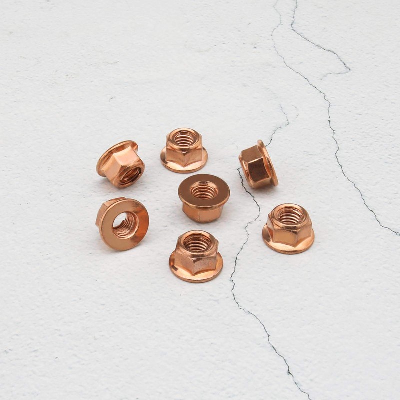 Create idea 20Pcs M10 Exhaust Manifold Hex Nuts Copper Plated