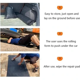 Creeper Pad Car Repair Creeper Mat Black Automotive Creeper Rolling Pad for Working On The Ground 70X150CM Working Excellent Car Repairing