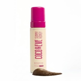 Coco & Eve Sunny Honey Bali - Espuma bronceadora (ultra oscura) natural sin sol, anticelulitis, antienvejecimiento, loción orgánica autobronceadora sin sol