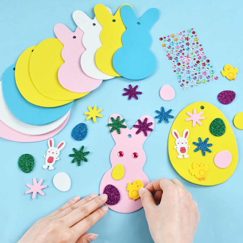 DIELIANHUA 336 Pieces Easter Crafts Children, DIY Easter Decoration Craft