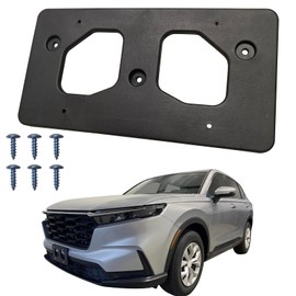 GZVKE Front License Plate Frame Mounting Bracket Tag Holder Textured Black Fits for Honda CR-V 2023 2024 2025 Replace 711803A0A00 HO1068144