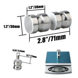 Alise Shower Glass Door Handle,Sliding Shower Doors Knob,Double Side Back-to-Back Pull Hardware Replacement Parts for Glass Doors,Solid SUS304 Stainless Steel Brushed Nickel