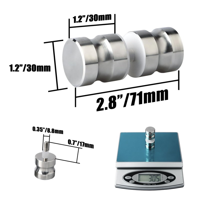 Alise Shower Glass Door Handle,Sliding Shower Doors Knob,Double Side Back-to-Back