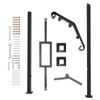 LMRSTOO Black Handrails for Outdoor Steps, Heavy Duty Double Post