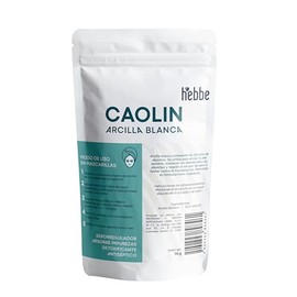 Hebbe | Arcilla Blanca Caolin | Para uso en mascarilla facial y corporal | Limpiar y Exfoliar la piel seca o grasa | 1 kg