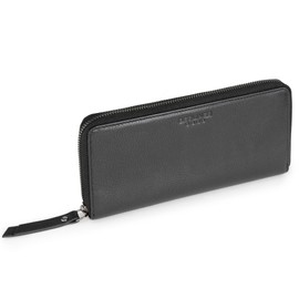 Berliner Bags Premium Margo RFID Blocking Leather Wallet for Women, black, Minimalist