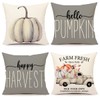 4TH Emotion Fall Decor Pillow Covers 20x20 Set of 4